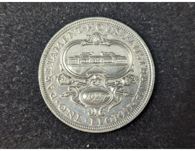 1927 AUSTRALIAN 8 PEARL PARLIAMENT HOUSE FLORIN
...