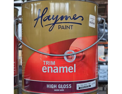 Haymes paint Trim enamel high gloss solvent based,...