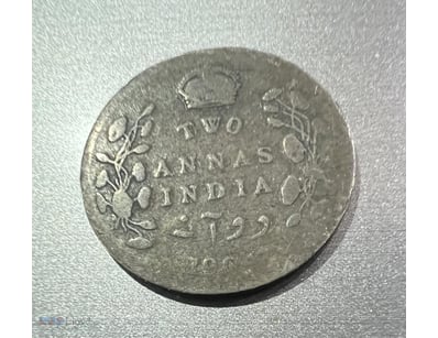 1904-BRITISH INDIA SILVER 2 ANNA--VERY RARE  



2...