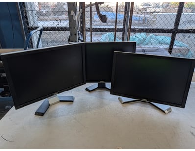 Lot of three Dell 2009Wt flat panel monitors.

L...
