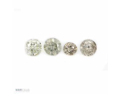 1.02CT TDW X 4, NATURAL FANCY YELLOW DIAMONDS     ...