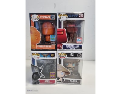 FUNKO POP VINYL FIGURE COLLECTION - FOUR PIECE LOT...