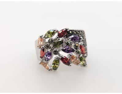 BASE METAL AMETHYST, CITRINE, PERIDOT AND MARCASIT...