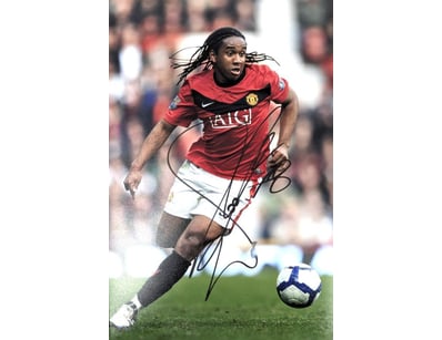 #2 ANDERSON HAND SIGNED MANCHESTER UNITED SOCCER/F...