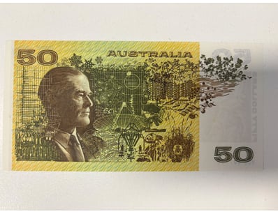 AUSTRALIAN $50 BANKNOTE, R506B, (AUNC)

CV$235
...