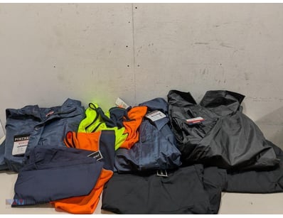 Bulk lot of workwear and safety apparel comprising...