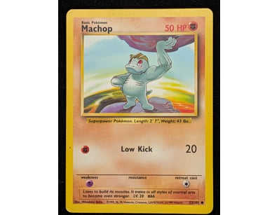 MACHOP POKÉMON TRADING CARD - BASE SET #52/102

...