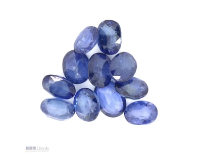 9.18CT TSW  X 11, NATURAL BLUE CORUNDUM SAPPHIRES ...