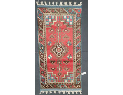 TURKISH KAZAK HAND-KNOTTED WOOL RUG

Item Size: He...