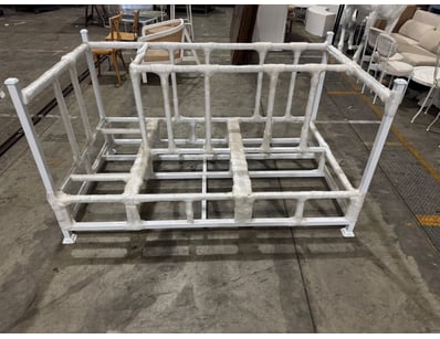 Metal frame storage rack

