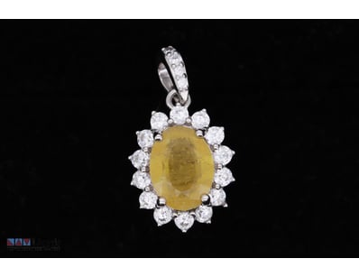 NATURAL SRI LANKAN SAPPHIRE PENDANT ON 925 SILVER ...