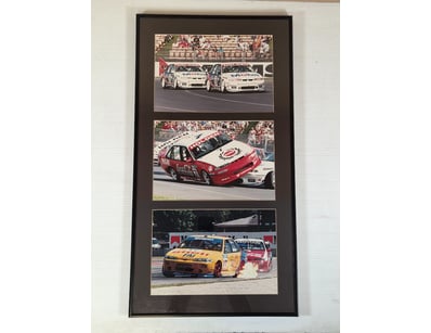 FRAMED MOTORSPORT RACING COLLAGE - V8 SUPERCAR CHA...