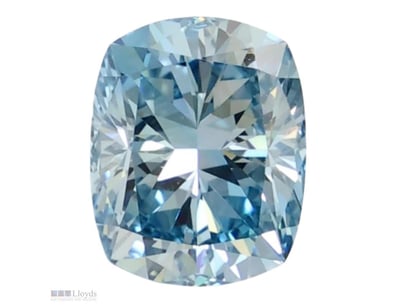 2.69 CARAT CUSHION CUT DIAMOND FANCY VIVID BLUE /V...