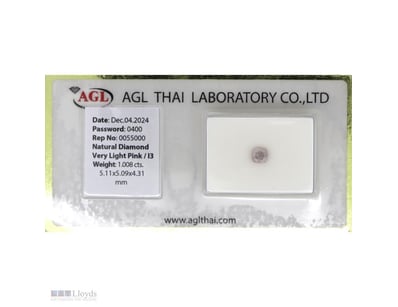 1.008CT CERTIFIED, NATURAL PINK DIAMOND     

Cush...