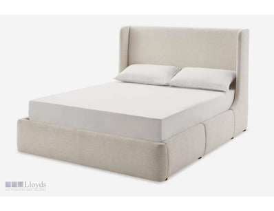 Dalton Queen Size Storage Bed Upholstered Linen - ...