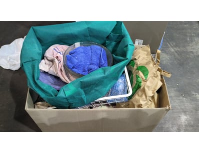 Box Of Assorted Kitchen Items Including Glassware,...