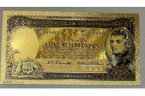 201 · AUSTRALIA PRE DECIMAL -TEN SHILLINGS-24K GOLD