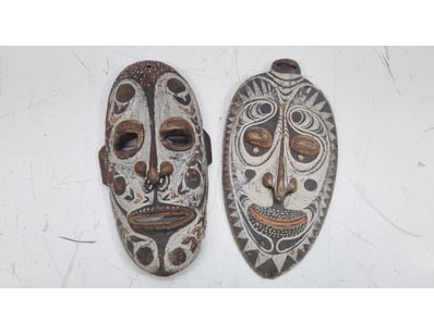 PAPUA NEW GUINEA CEREMONIAL TRIBAL MASKS

Item S...