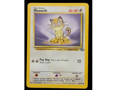 MEOWTH POKÉMON TRADING CARD - BASE SET #56/64

C...