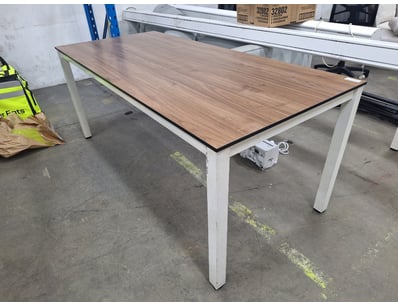 Rectangular Tables, Wooden Top, White Frame, Appro...