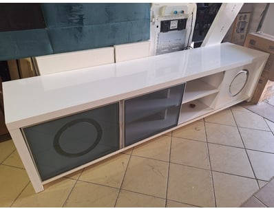 Entertainment Unit, Timber Style, White Finish 

D...