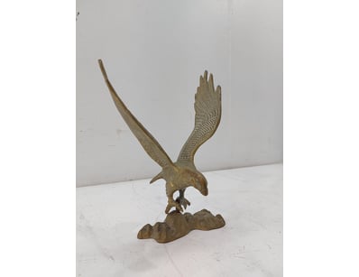 BRASS EAGLE FIGURINE ON BRASS BASE

Item Size: H...