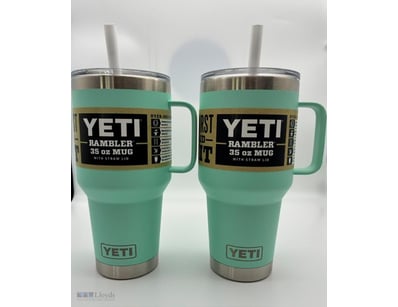 Yeti Rambler 35oz Mugs - Seafoam - Twin Pack - New