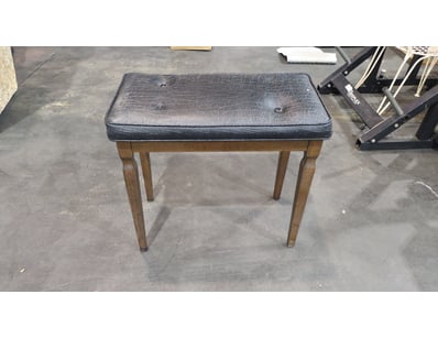 Black Storage Piano Chair With Leather Top And Tim...