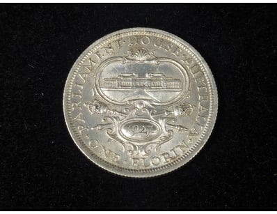 1927 AUSTRALIAN 8 PEARL PARLIAMENT HOUSE FLORIN
...
