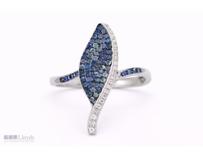 NATURAL SRI LANKAN SAPPHIRE RING ON 925 SILVER - W...