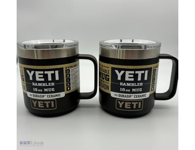 Yeti Rambler 10oz Cup - Black - Twin Pack - New