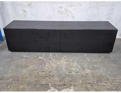 Tv cabnet with two storage compartments, black fin...
