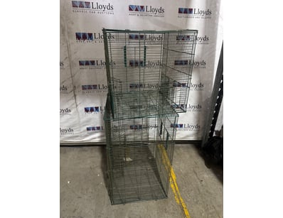 2x  green metal pet cage

