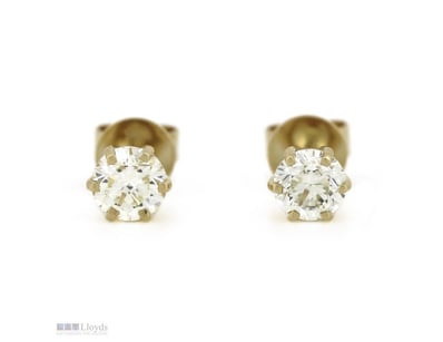 14K YELLOW GOLD, 1.00CT TDW DIAMOND, SOLITAIRE STU...