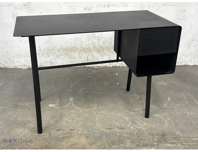 Minimalist Black Metal Office desk, Letter Box sto...