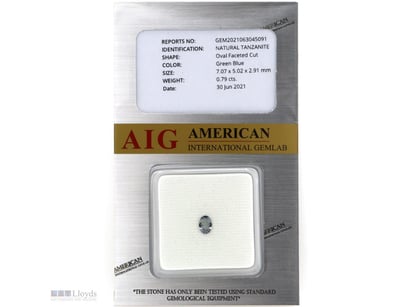 0.79CT CERTIFIED, NATURAL TANZANITE     

Oval Fac...