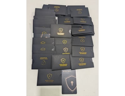 Bulk lot of approximately 30+ black RFID/NFC card ...