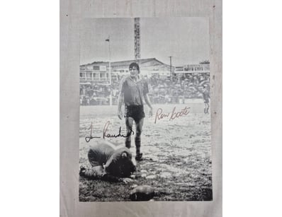 SIGNED RUGBY LEAGUE PHOTO
RON COOTE & TOM RAUDONI...