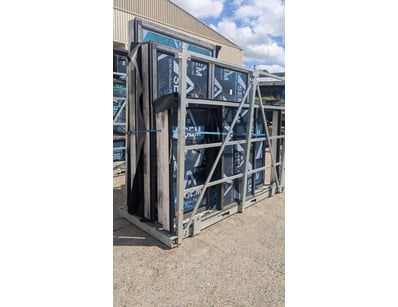 Assorted Stillage of Aluminium Chain Glass Windows...
