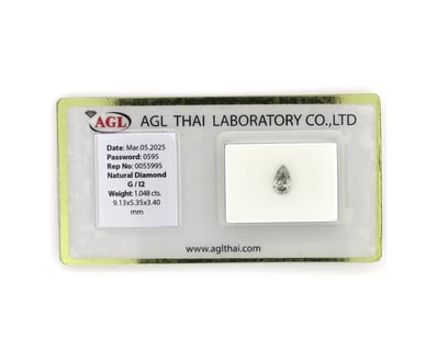 1.048CT CERTIFIED, NATURAL DIAMOND     

Pear Bril...