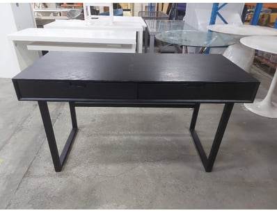 Hall Table With Drawers, Timber Style, Black Finis...
