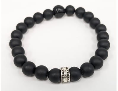 Thomas Sabo black bead bracelet featuring uniforml...