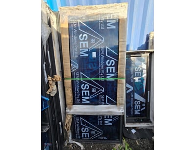 Aluminium Woodland Grey Windows, Wind out, 14mm Gl...