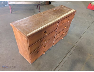 Timber Chest of Drawers (Tallboy) with 8 Drawers. ...