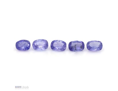 5.01CT TSW X 5, NATURAL TANZANITES     

Cushion C...