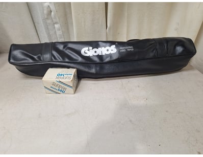 Giottos video tripod kit comprising a black leathe...