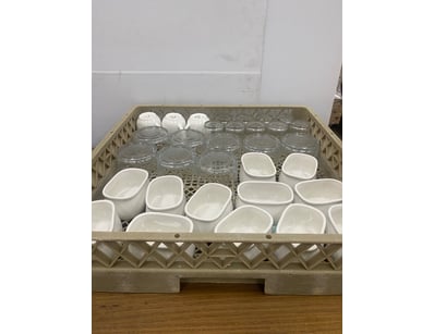 Lot of glassware are ceramic ware. 

SOLD AS LOT
...