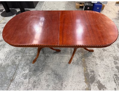 Classic mahogany extending dining table featuring ...