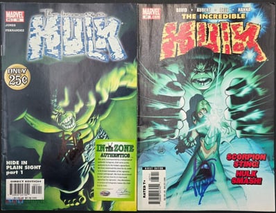 SIGNED "STANLEE" MARVEL COMICS HULK COLLECTION - T...