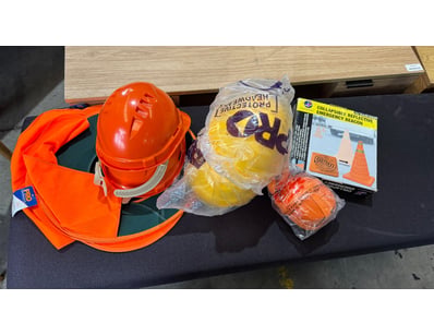 Assorted construction equipment 

Note: sold as ...